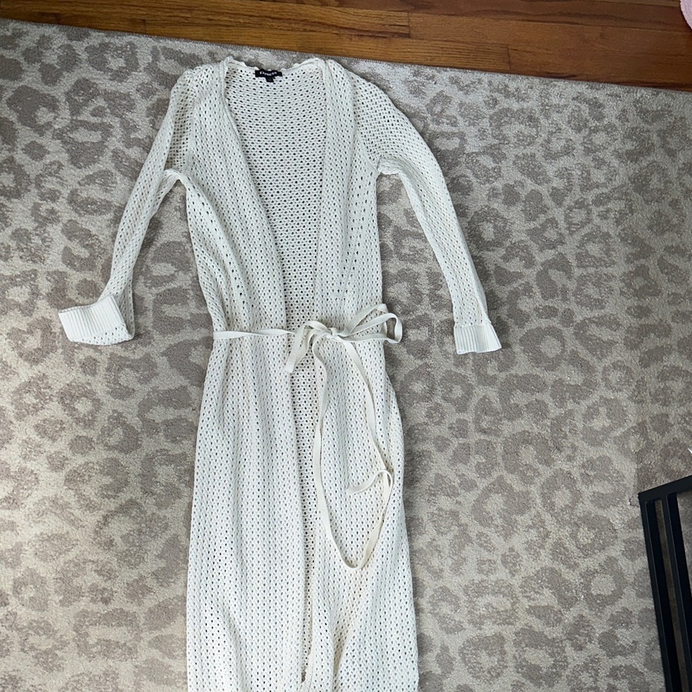 Express Cream Knit Cardigan